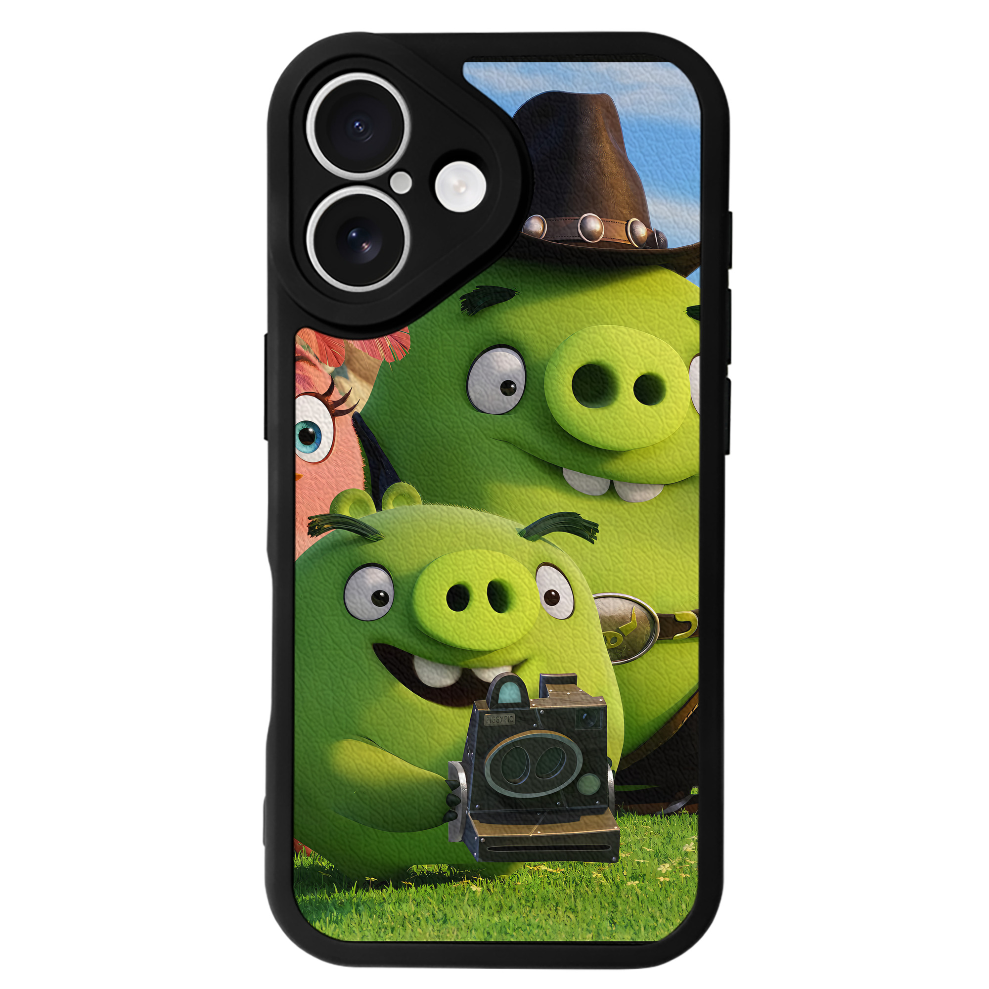 （画像用） Angry Birds アングリーバード 【iPhone 16シリーズ対応】シリコンスマホケース（レザー調） 材質：シリコン